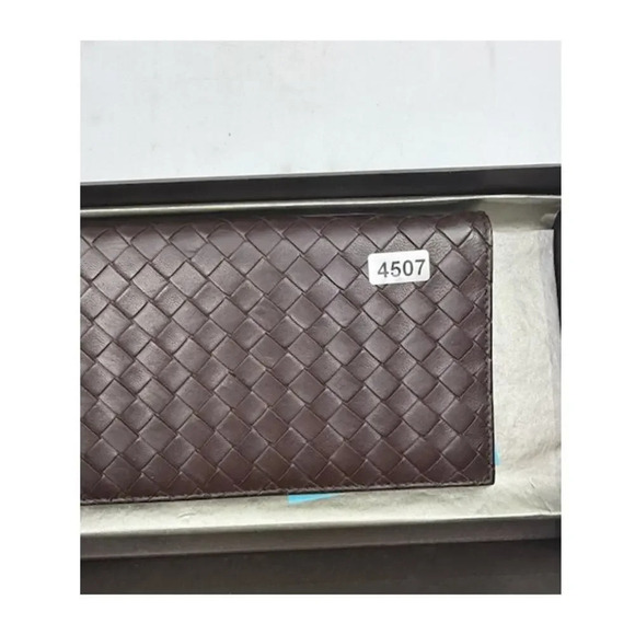 Bottega Veneta Intrecciato Bifold Long Wallet Leather Dark Brown with Box - Picture 4 of 10